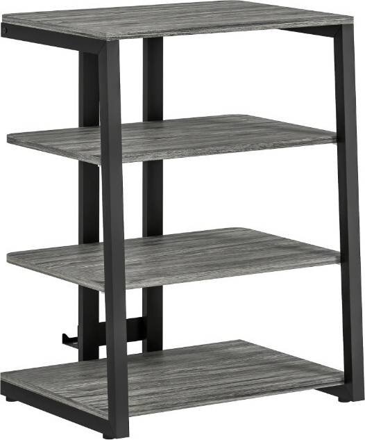 Homcom Hifi Rack Stand With 4-Tier Record Book Shelf