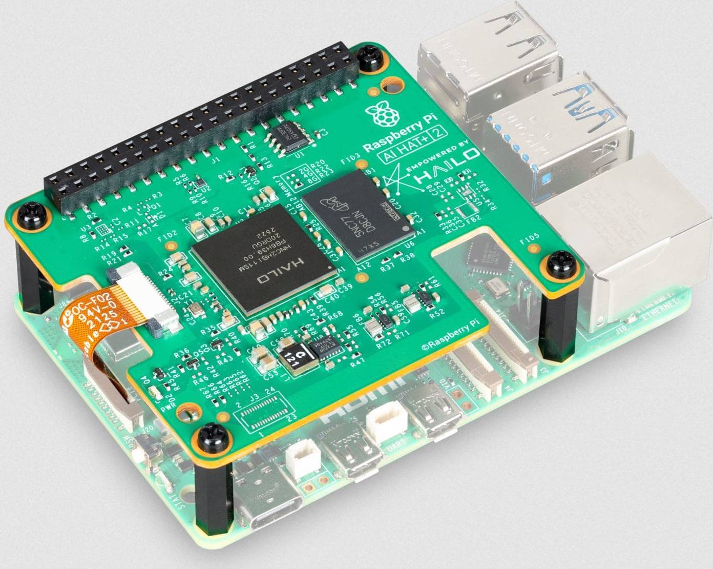 Raspberry Pi AI HAT 2 40 Tops Accelerator