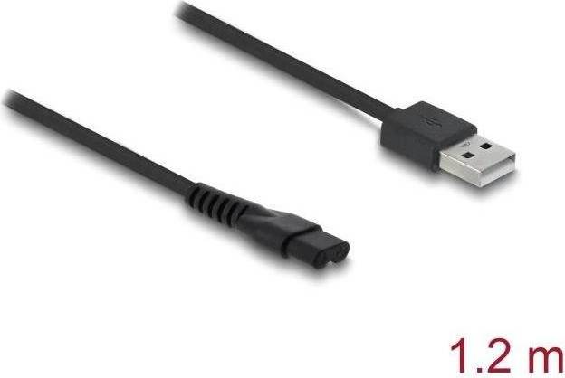 DeLock Strømkabel 1.2m Sort