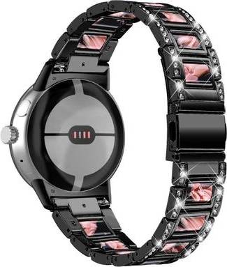 Google Pixel Watch Rhinestone Décor Resin Stainless Steel