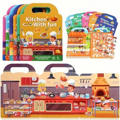 Shein Reusable Sticker Books Double-Sided