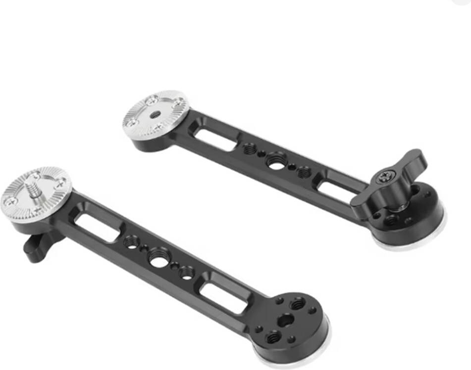 Jehiatek Extension Arm M6 Thread Screw Mount Camera Shoulder Rig Handle 2 Pieces