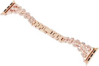Apple Watch Series 8 Rhinestone Eye Design Décor Strap Gold