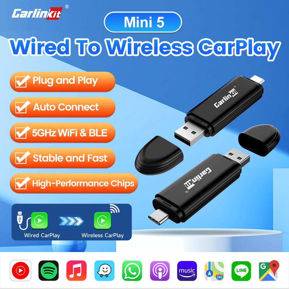 Android auto wireless Carlinkit Mini 5 Wireless CarPlay Android Auto Adapter