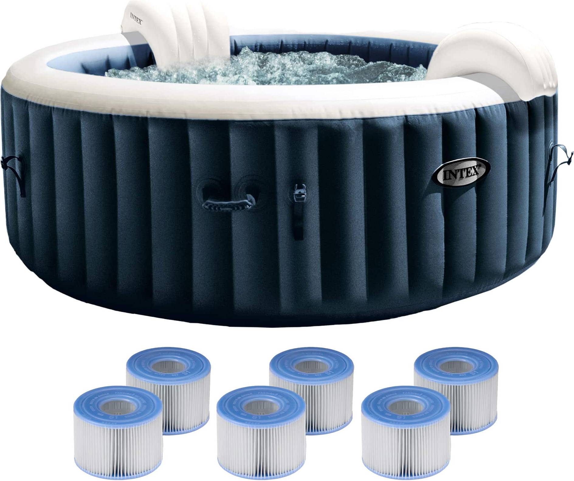 Inflatable spa Intex Inflatable Hot Tub PureSpa Plus Portable Spa Filter Cartridges 6 Pack