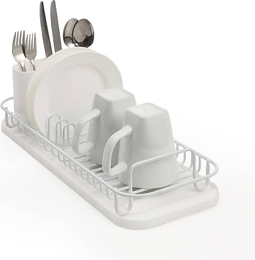 Dish rack with tray Sunnypoint 304 Stainless Steel NeverRust Compact Drying Rack Dish Drainer