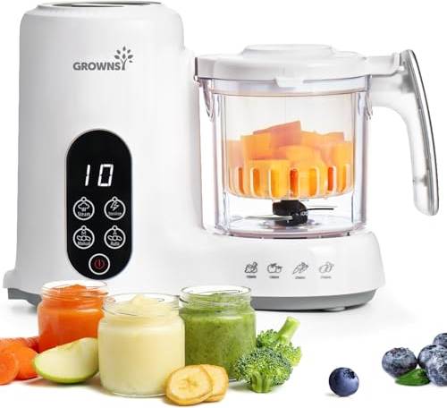 Blenders with mill Grownsy Baby Food Maker Steamer Mill