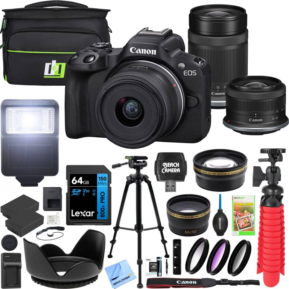 Camera canon eos r50 Canon EOS R50 Mirrorless Camera 2 Lens Kit