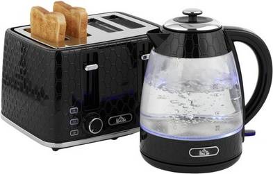Homcom Kettle And Toaster Set With Strix Thermostat