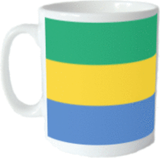 TeeTreeDesigns Gabon Flag Mug Cup