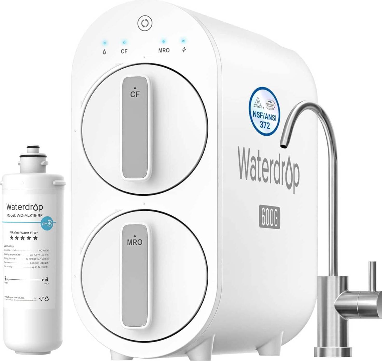 Reverse osmosis water filter system Waterdrop G2P600 Reverse Osmosis System Water Filter
