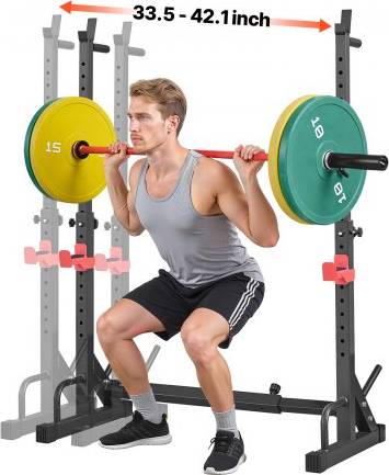 Squat rack VEVOR Power Cage Squat Rack with Adjustable Height