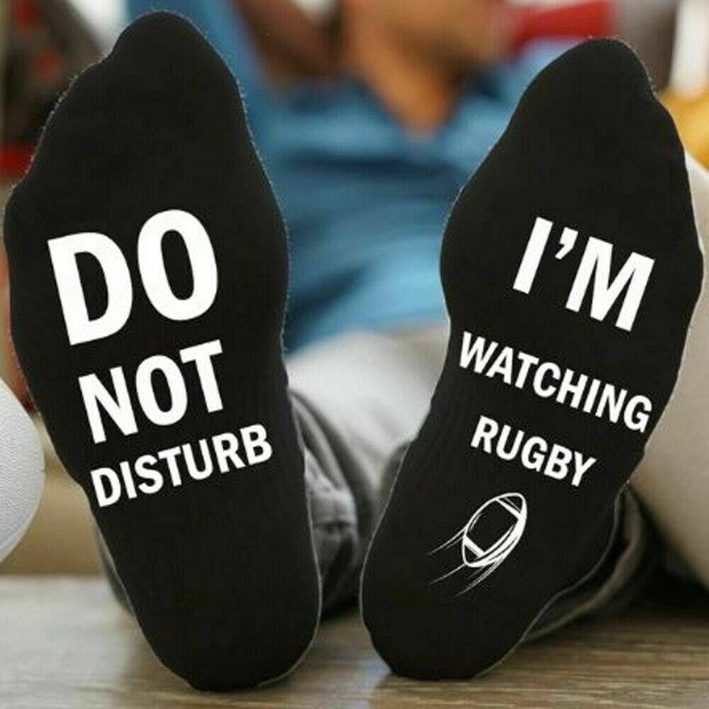 Bomullssockor Do Not Disturb Rugby - Svart