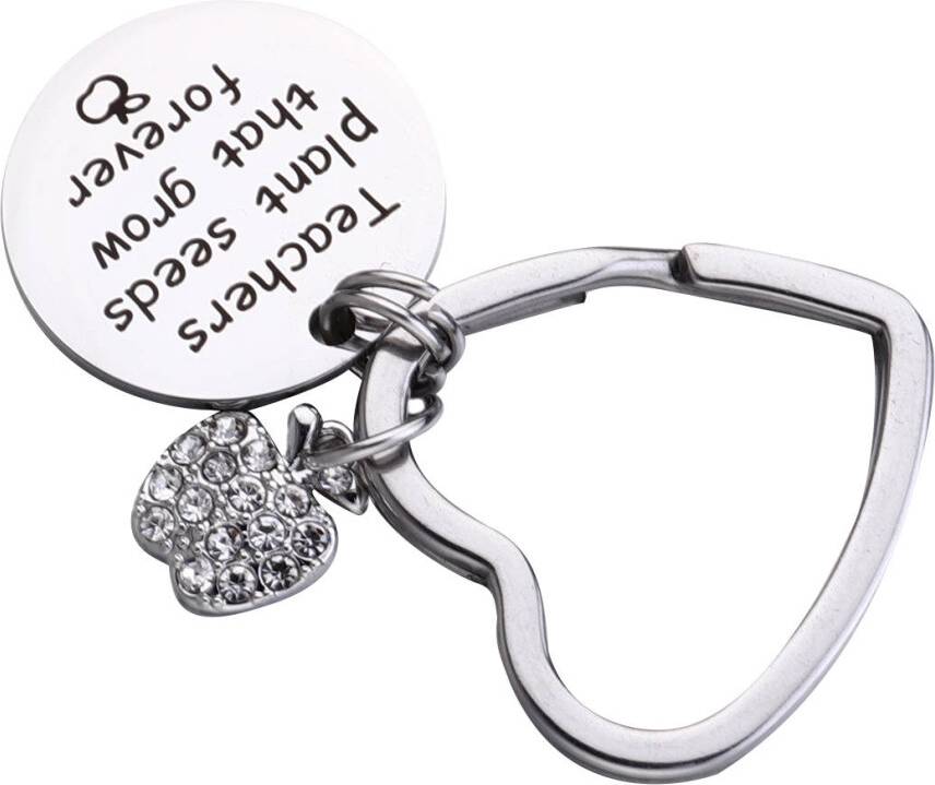 Totority Creative Graduation Rhinestone Key Rings 2Pcs