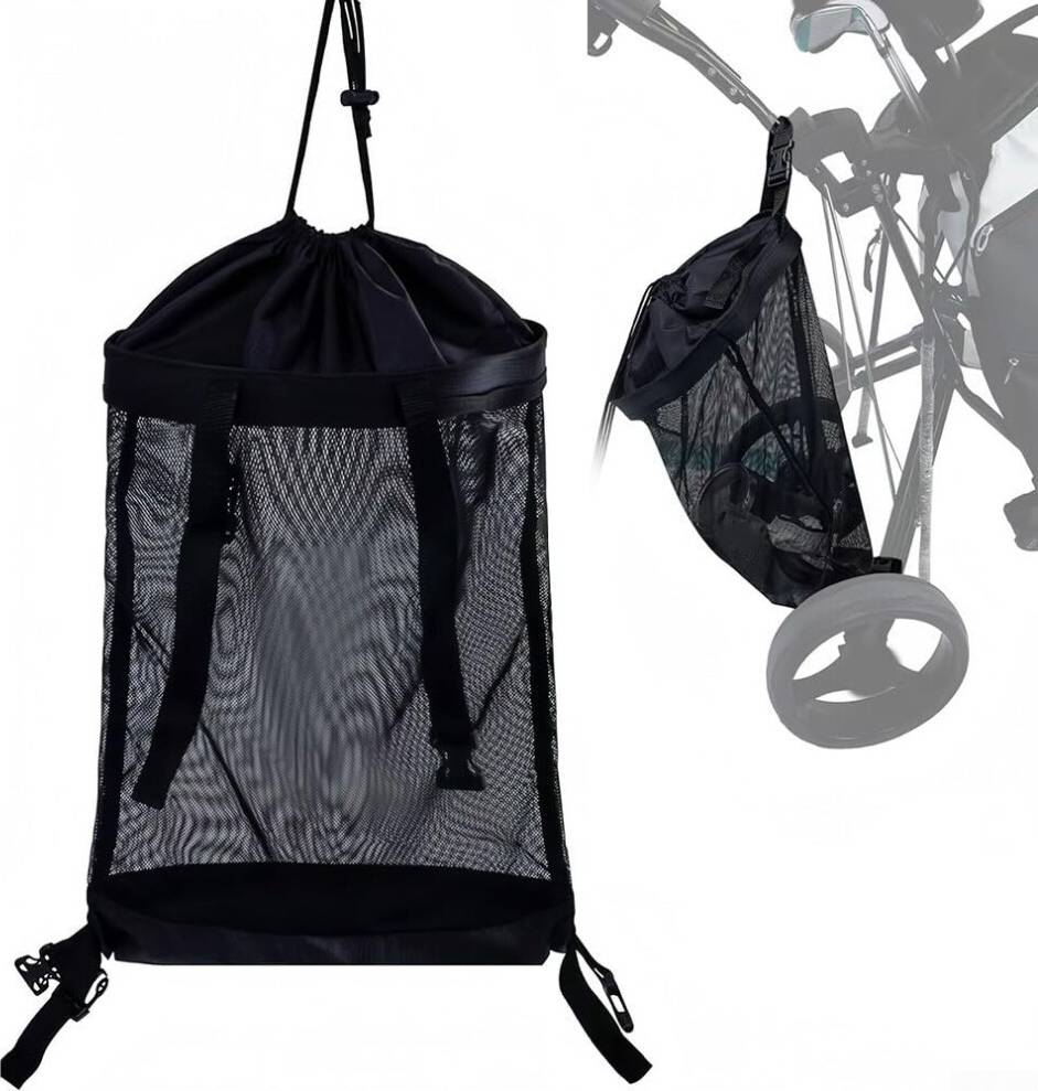 Golf Cart Storage Bag With Closure Net
