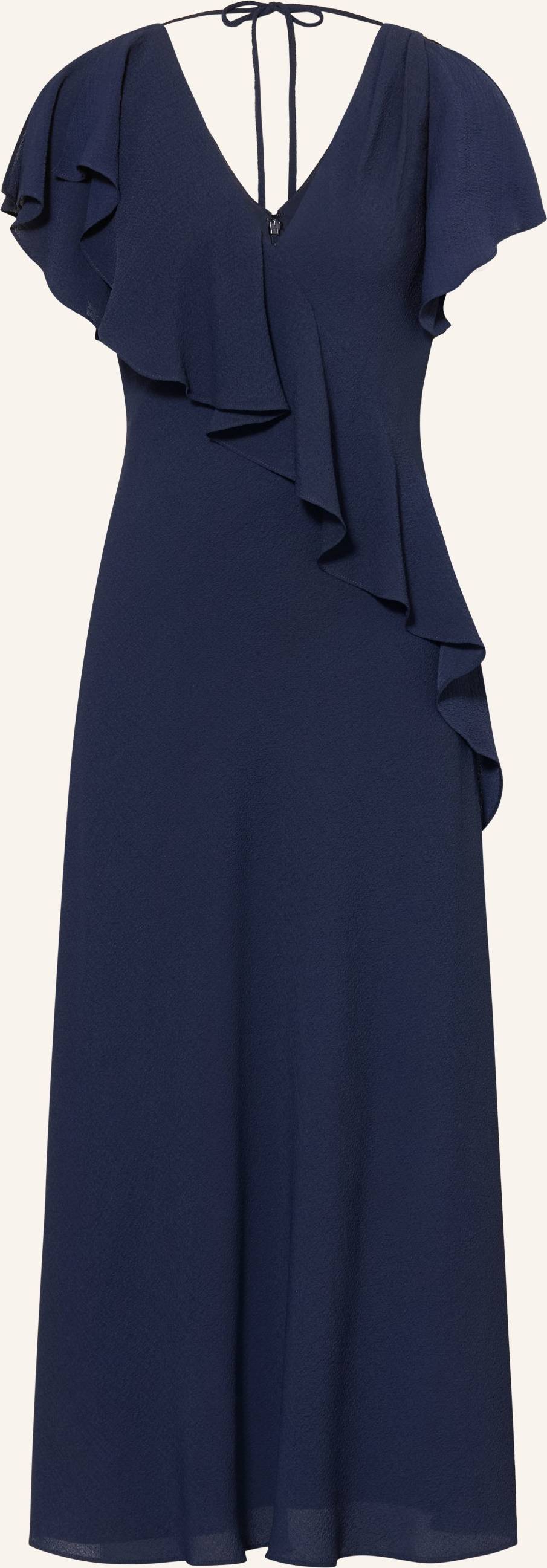 Phase Eight Cosette Ruffle Midi Dress - Navy