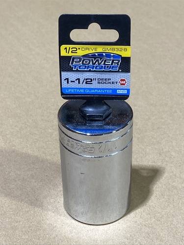 Power Torque 1-1/2 Inch Drive Deep 6 Point Socket Bit