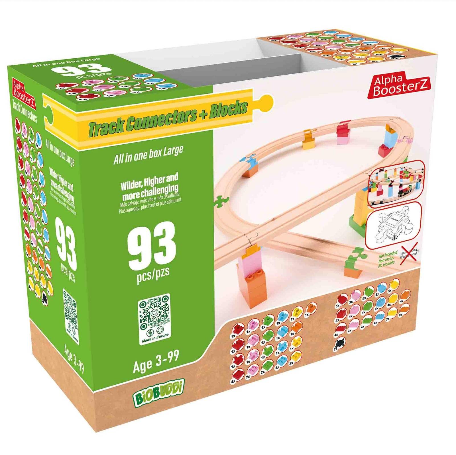 Alpha BoosterZ Track Connectors All In One Block Box 93 Delar