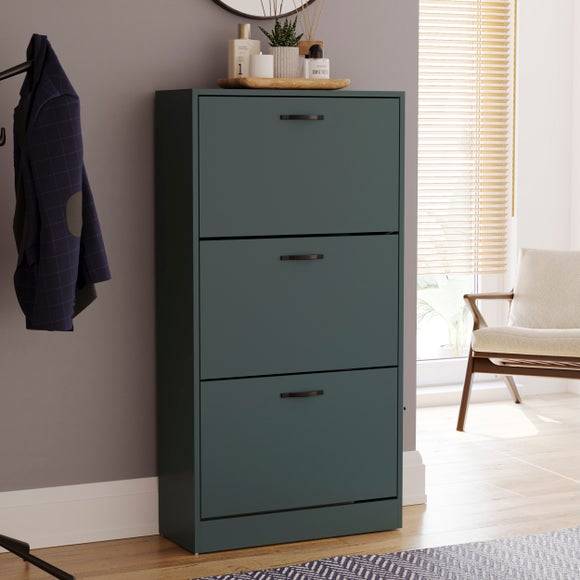 Vida Designs 3 Tier Cabinet Shoe Rack