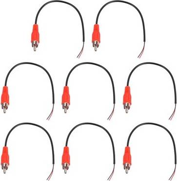 Uxcell 8pcs 8 Rca Audio Subwoofer Cable
