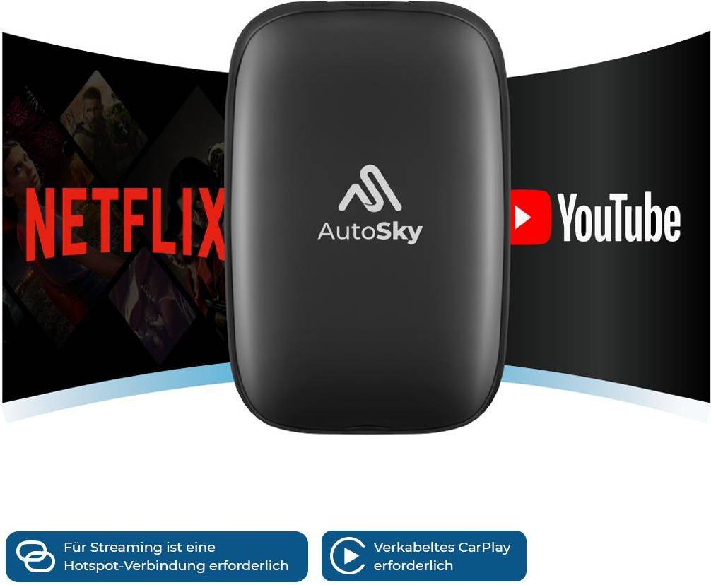 Carplay AutoSky Wireless CarPlay Android Auto Box Lite