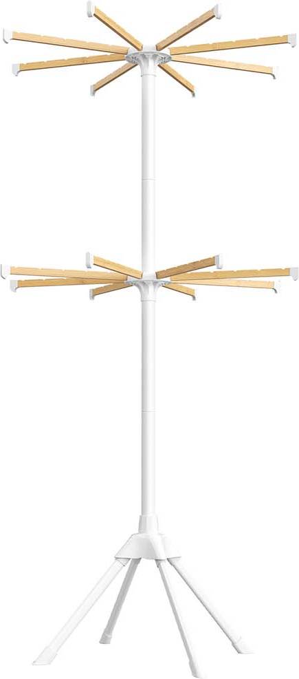 Foldable clothes drying rack Songmics Foldable Clothes Drying Rack Bamboo Rods Indoor Laundry - Tier