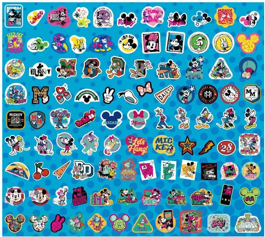 Monogram Mickey Friends Sticker Set 100 Pieces