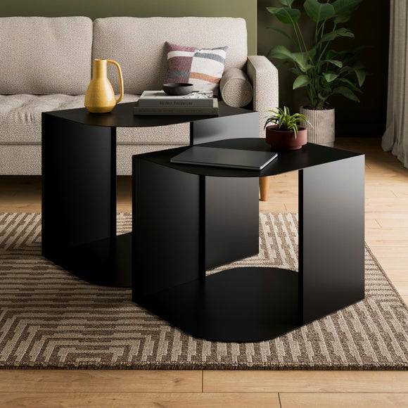 Dunelm Edwin Metal Nesting Coffee Tables Nesting Table