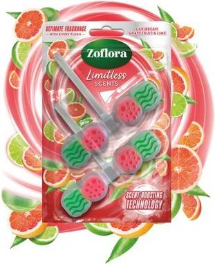 Zoflora Zoflora Rim Blocks Grapefruit Lime 2x131g Pack