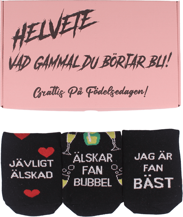 My Angry Socks Tre Roliga Strumpor Födelsedagspresent