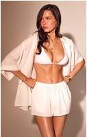 PrettyLittleThing White Linen Look Drawstring Floaty Beach Shorts