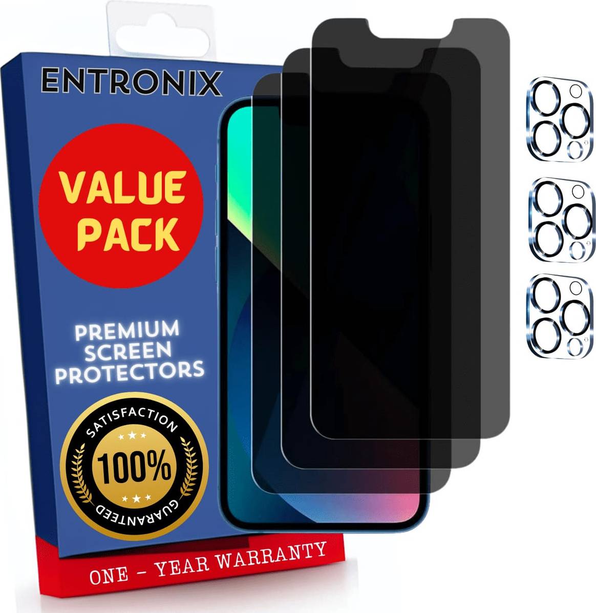 Privacy screen protector iphone 13 Entronix Privacy Screen Protector Camera Lens Combo iPhone 13 Pro