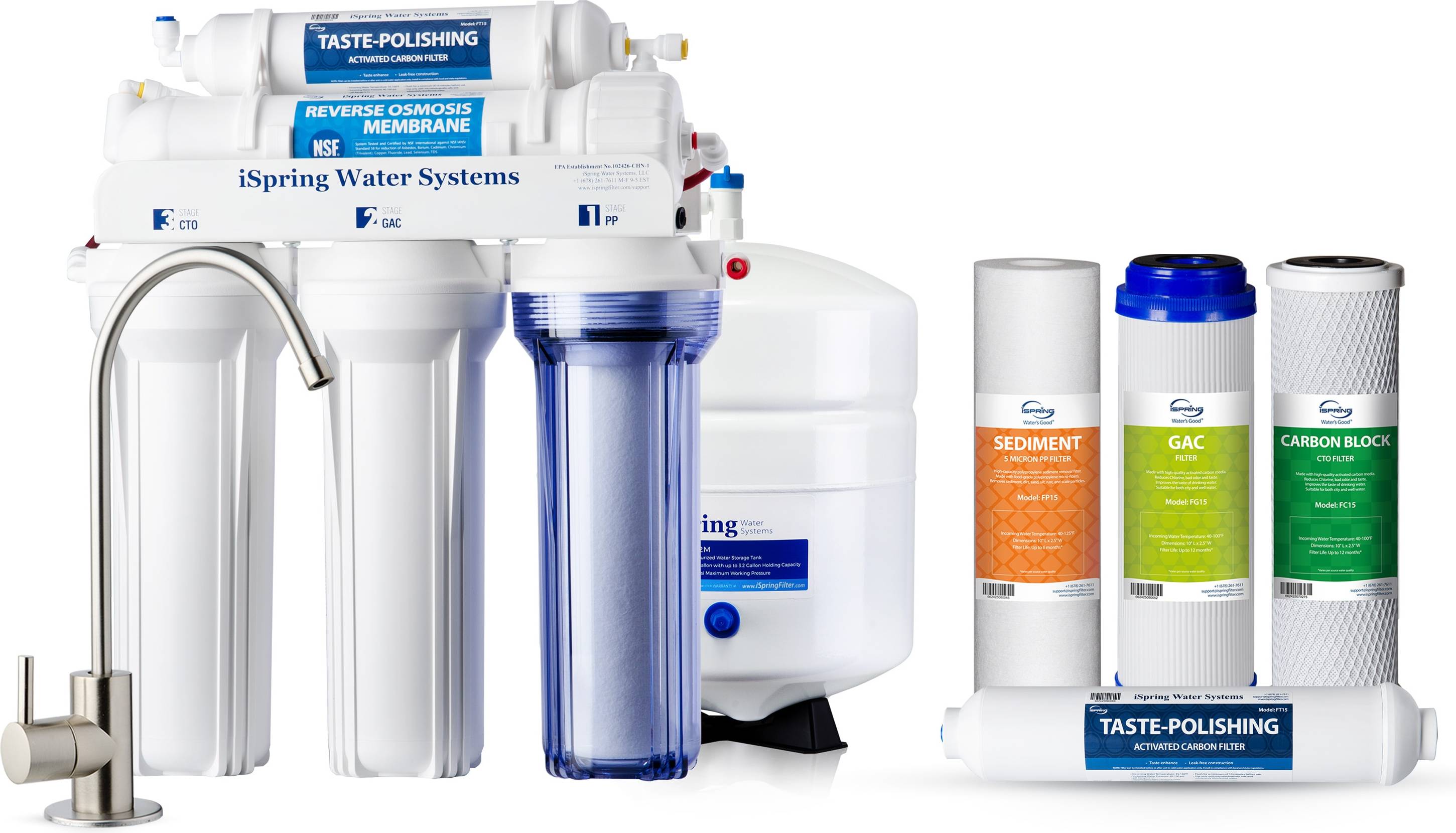 Ro water filter system iSpring Water Systems RCC7 5 Stage RO Water System