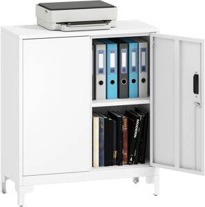 Homcom Lockable Metal Filing 2-Tier Storage Cabinet