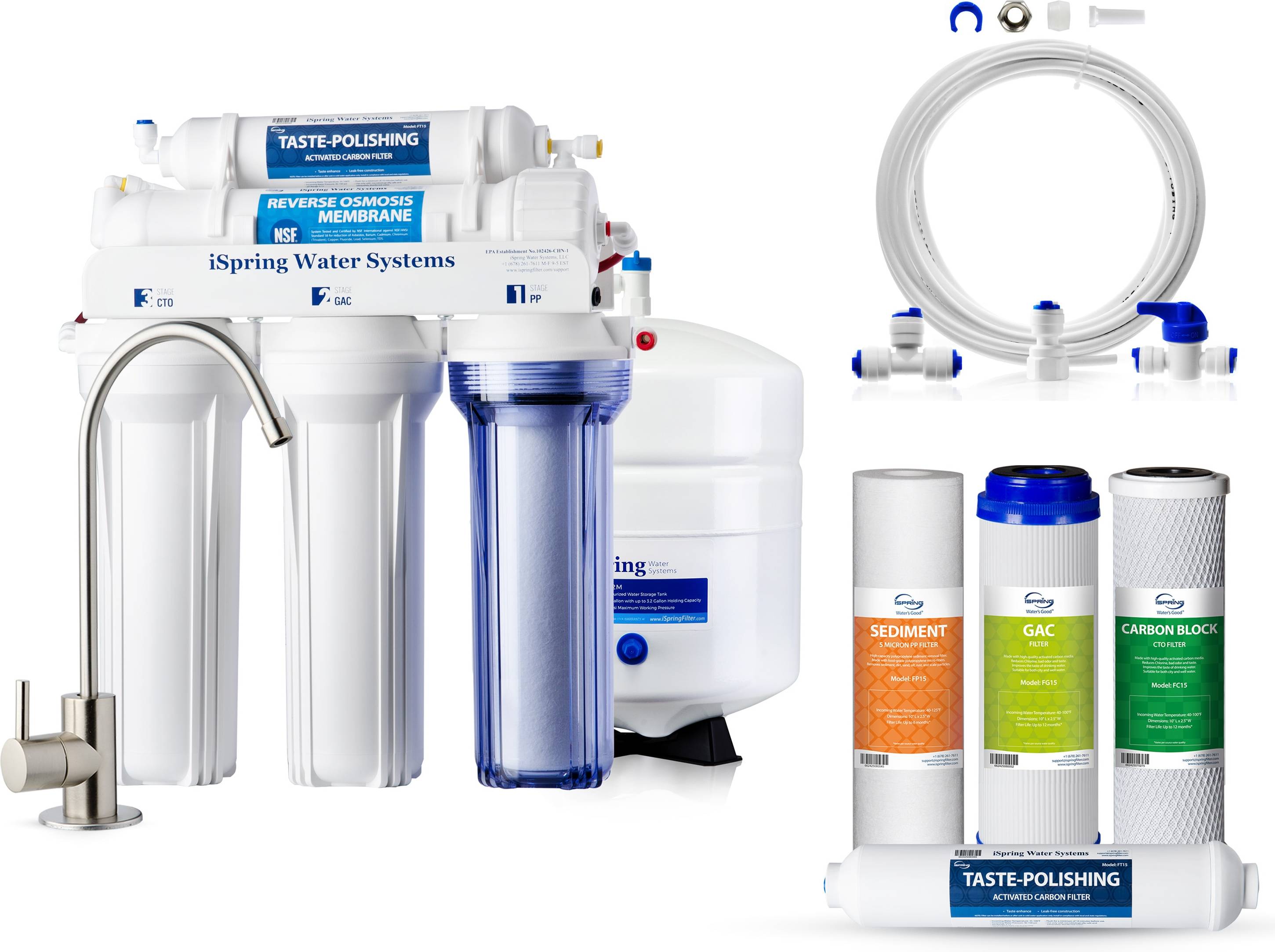 Ro water filter system iSpring Water Systems RCC7 5 Stage RO Water System