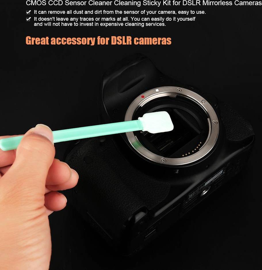 Andoer 6Pcs CMOS CCD Sensor Cleaner Swab Cleaning Sticky Kit