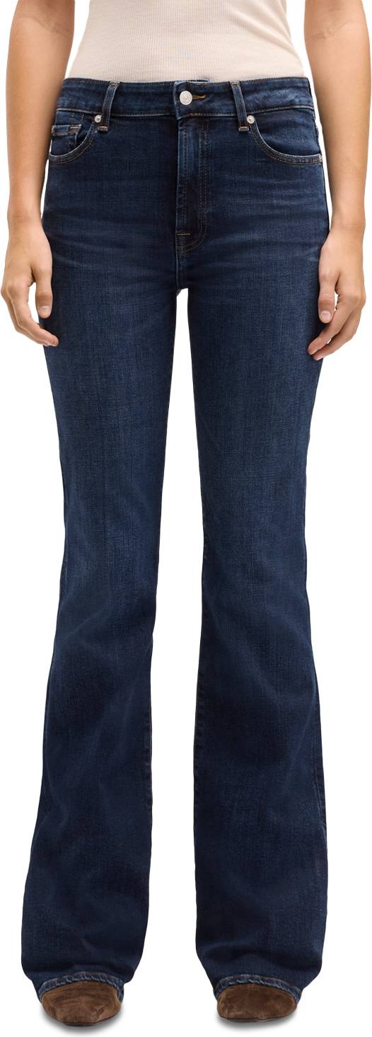 7 For All Mankind Bootcut Fit Mid-Rise Button Jeans - Blå