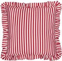Wylder Candy Red Millie Ruffle Striped Outdoor Cushion Innerkudde