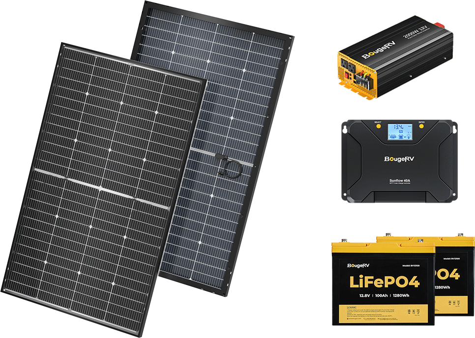 Solar panel kit BougeRV 400 Watt 12V Rigid Solar System Kit