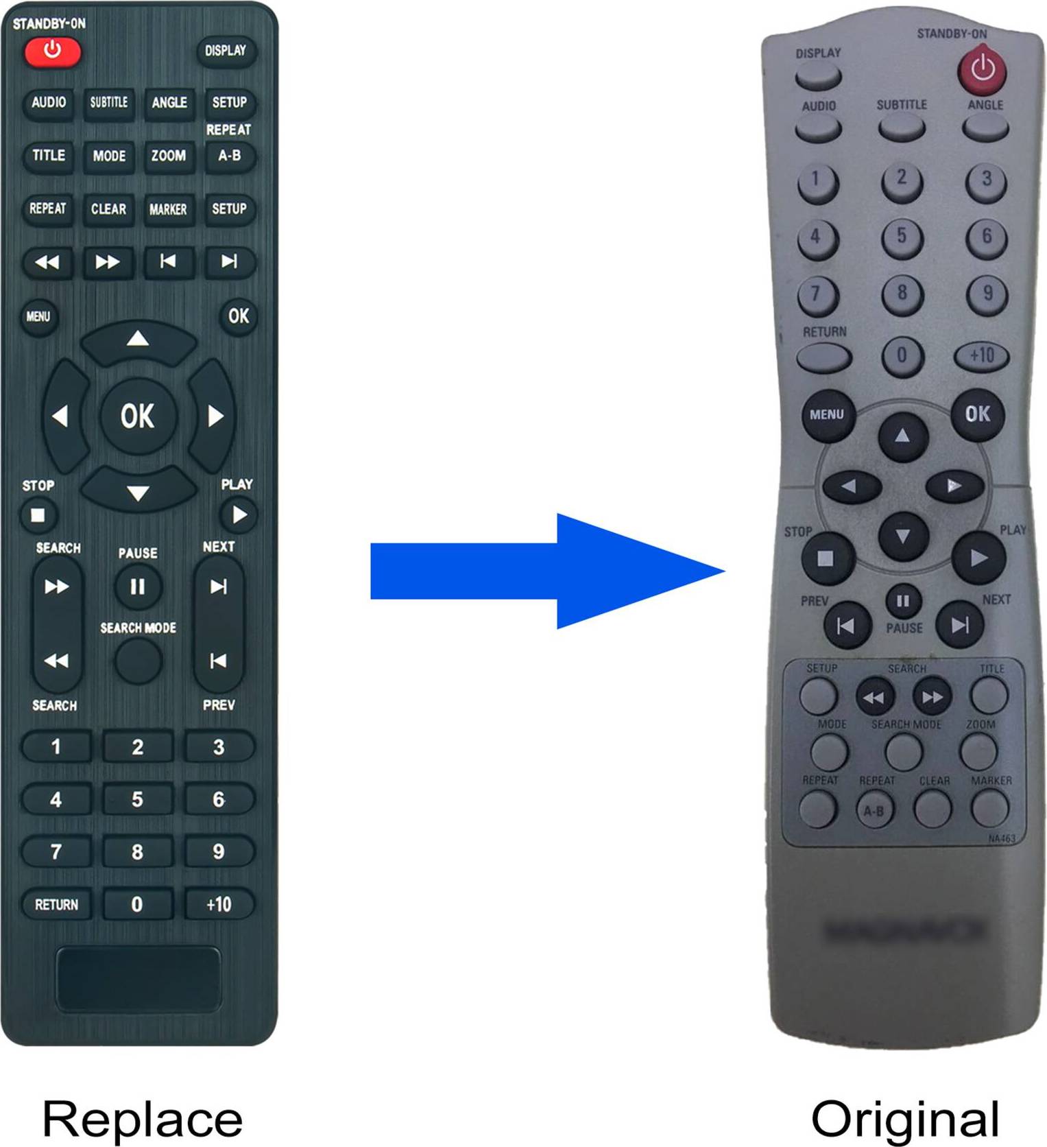 Allimity NA463 Replacement Remote Control