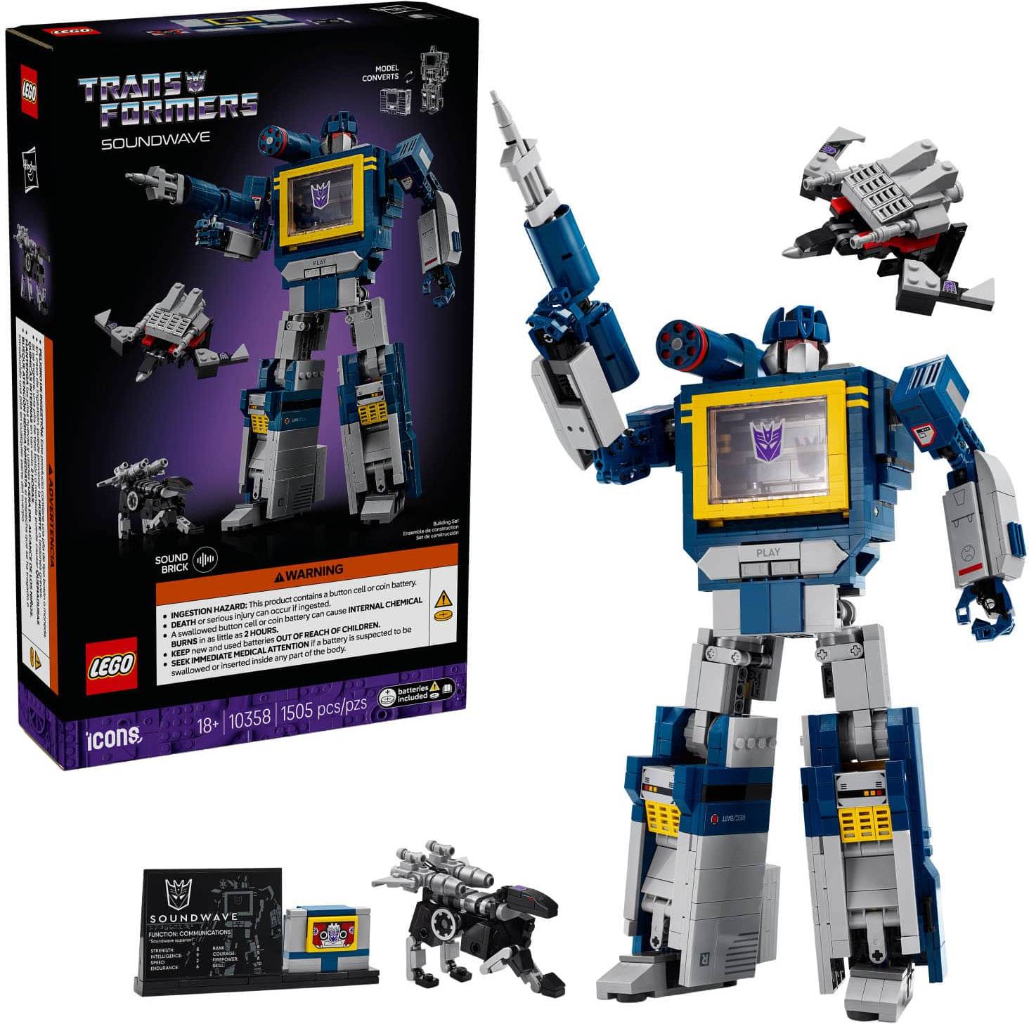 Transformers LEGO Icons Transformers Soundwave Model Kit