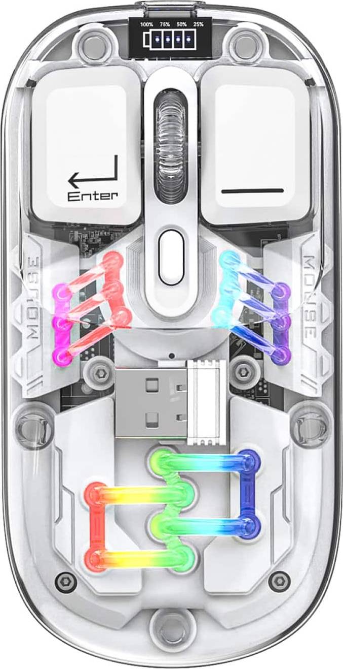 SaharaCase Wireless Mouse Transparent Shell Light