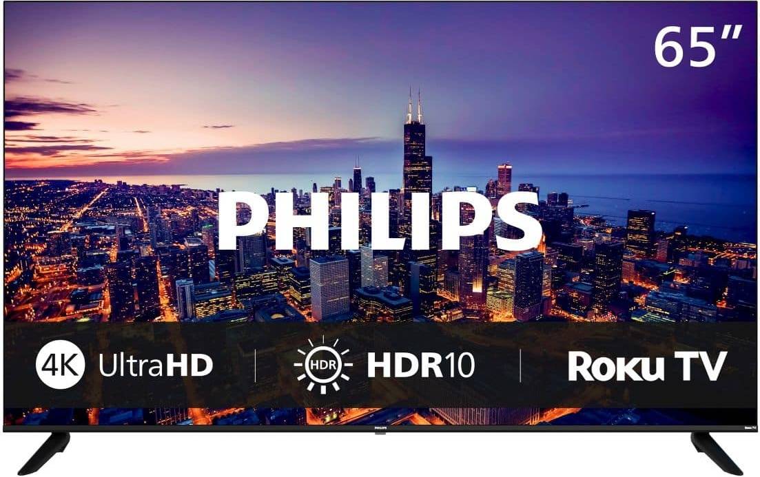 4k roku tv Philips 65 Inch Class 6000 Series LED 4k UHD Smart Roku TV