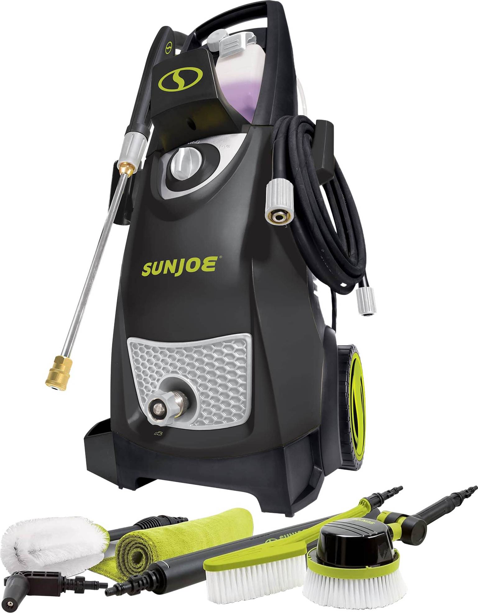 Power wheels Sun Joe Electric Pressure Washer With Wheels Auto Cleaning System