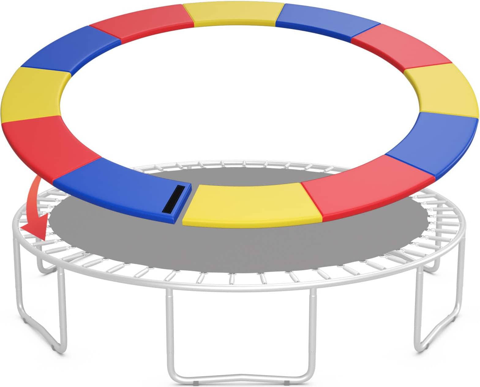 Trampoline 12 ft Gymax 12FT Trampoline Spring Cover With Split