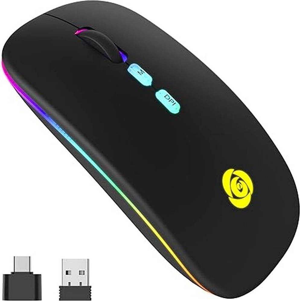 Apple wireless mouse Kikidex Wireless Bluetooth LED Rechargeable Mouse