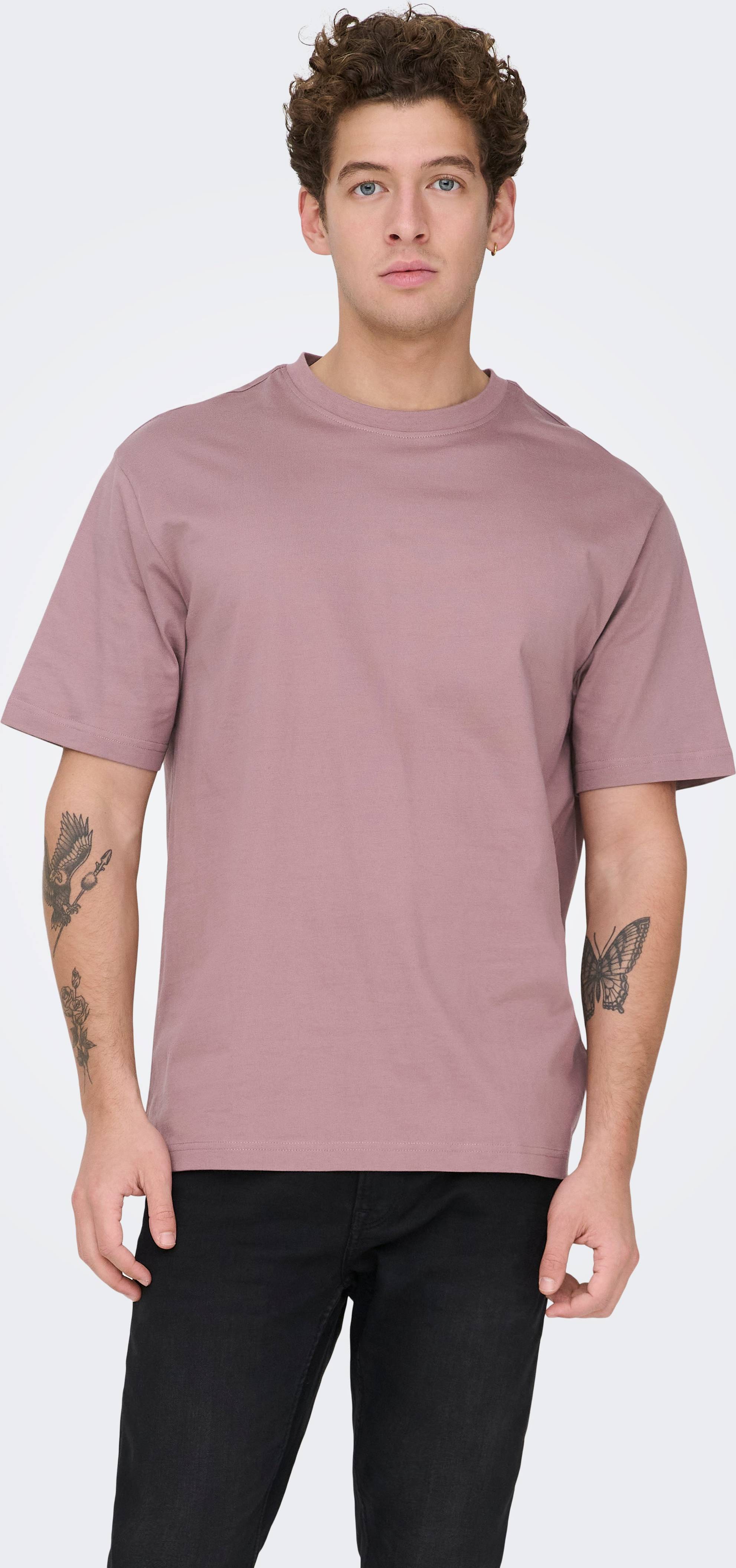 Only & Sons Onsfred Rundhalsshirt Rlx Ss Tee Mauve