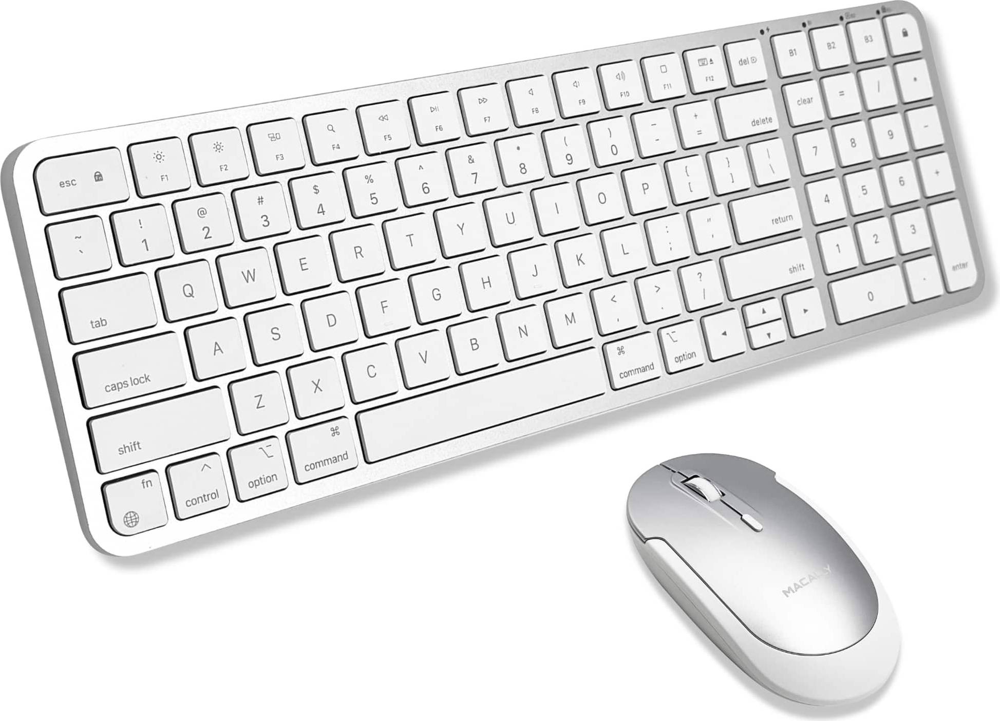 Compact wireless keyboard and mouse Macally Bluetooth Mac Keyboard And Mouse Compact