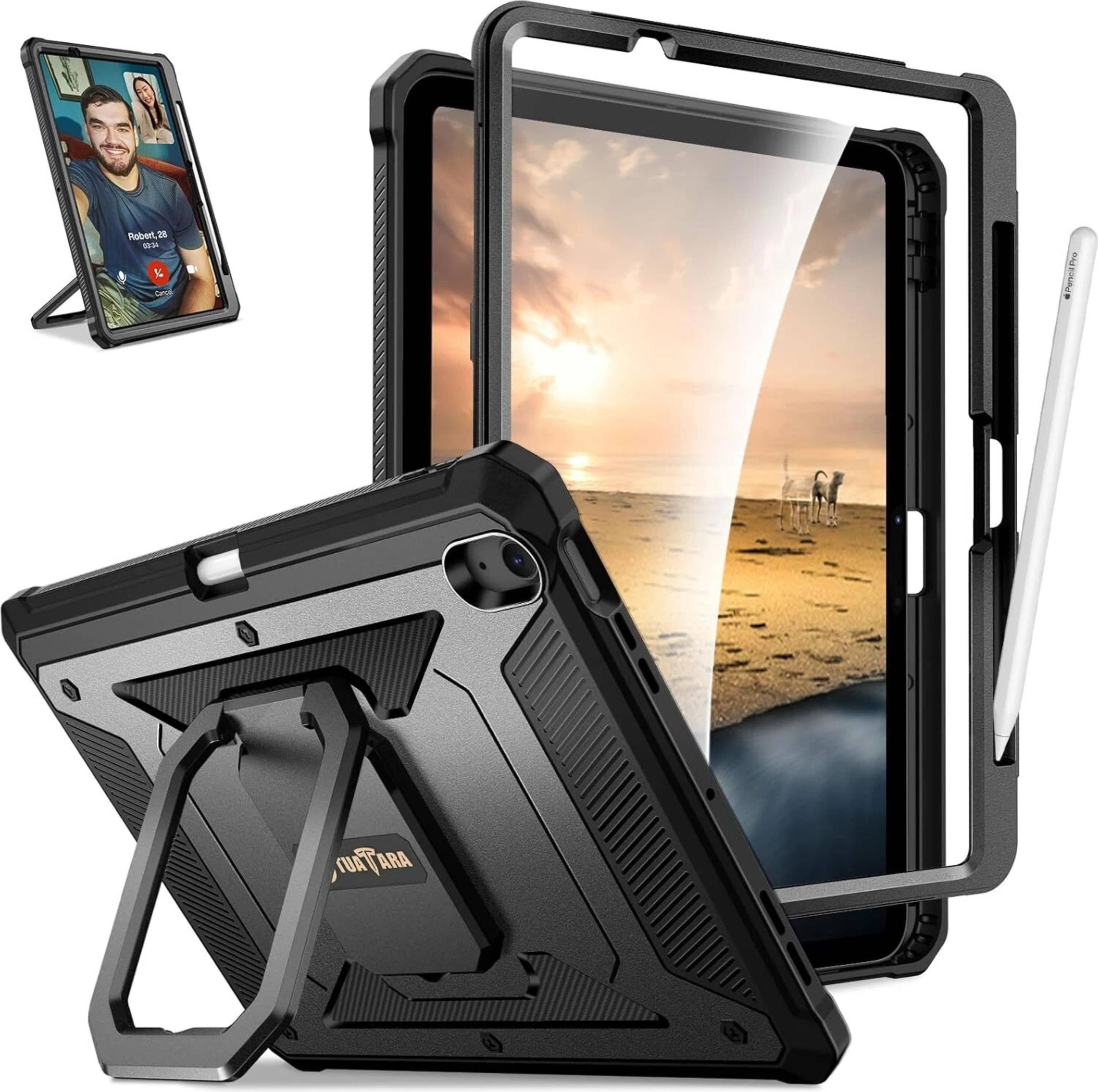 Ipad cases with stand Kitcheniva Rugged Rotating Stand Case iPad Air 11 Inch