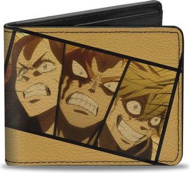Bi-Fold Wallet Three Character Face Blocks
